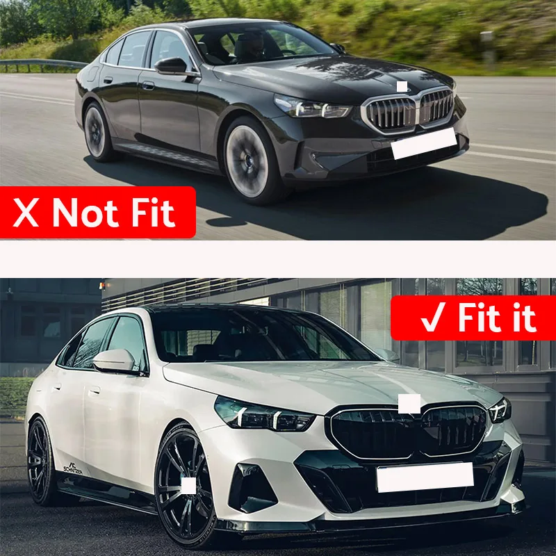 سيارة الجانب الحاجز غطاء لسيارات BMW 5 Series/i5 G60 M Sport 2024-IN إضافة على جزء الجانب مدخل هواء فتحات لاصقة تزيين غطاء الكسوة