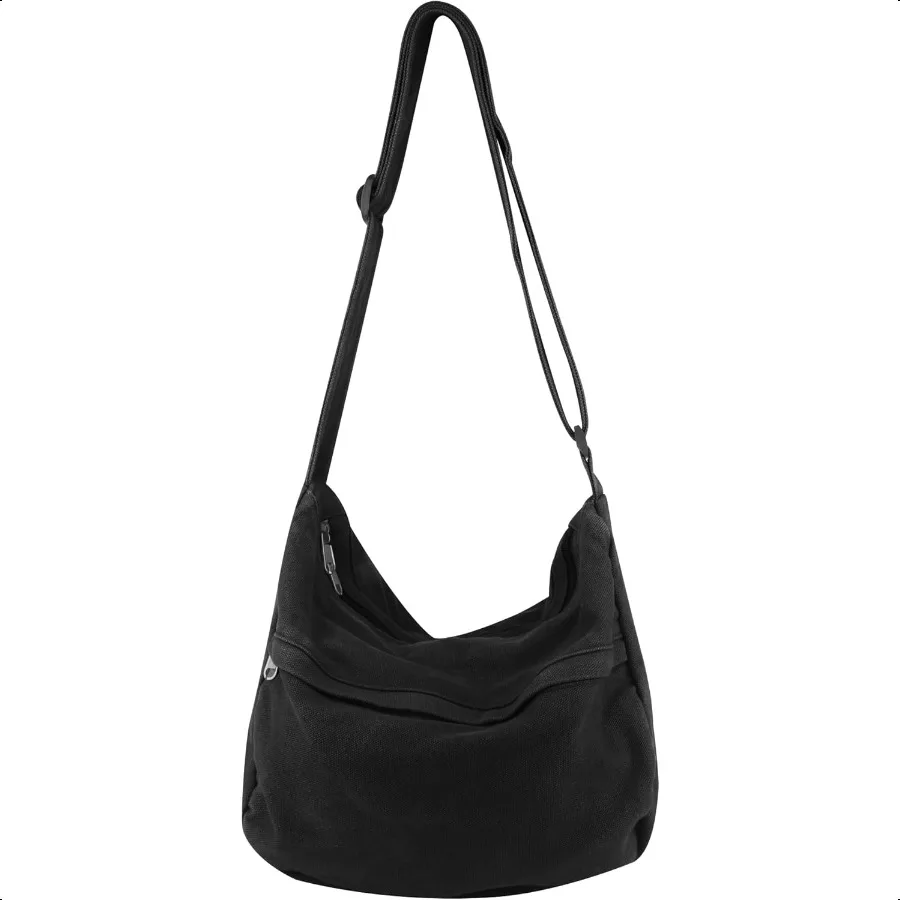 

Canvas Casual Menger Bag Hobo Crossbody Bag Canvas Shouder Tote Handbag for Women and Men