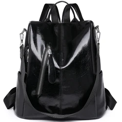 High Quality Patent Leather Backpack Multifunctional Backpacks Luxurious Women's Designer Knapsack Large Capacity Travel Bag Sac