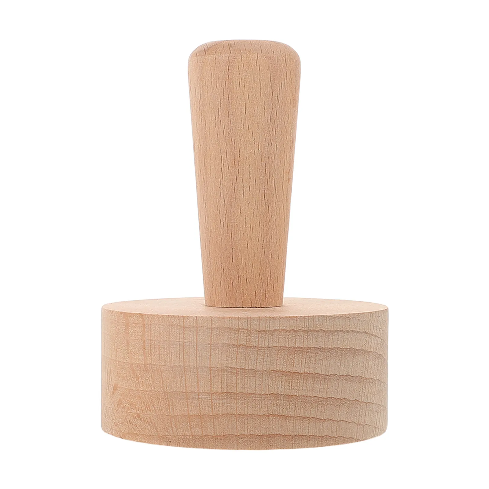Wood Round Tart Press Tool Egg Tart Pastry Tamper Non-Stick Live-Bottom Removable Base Dough Presser for Home Professional