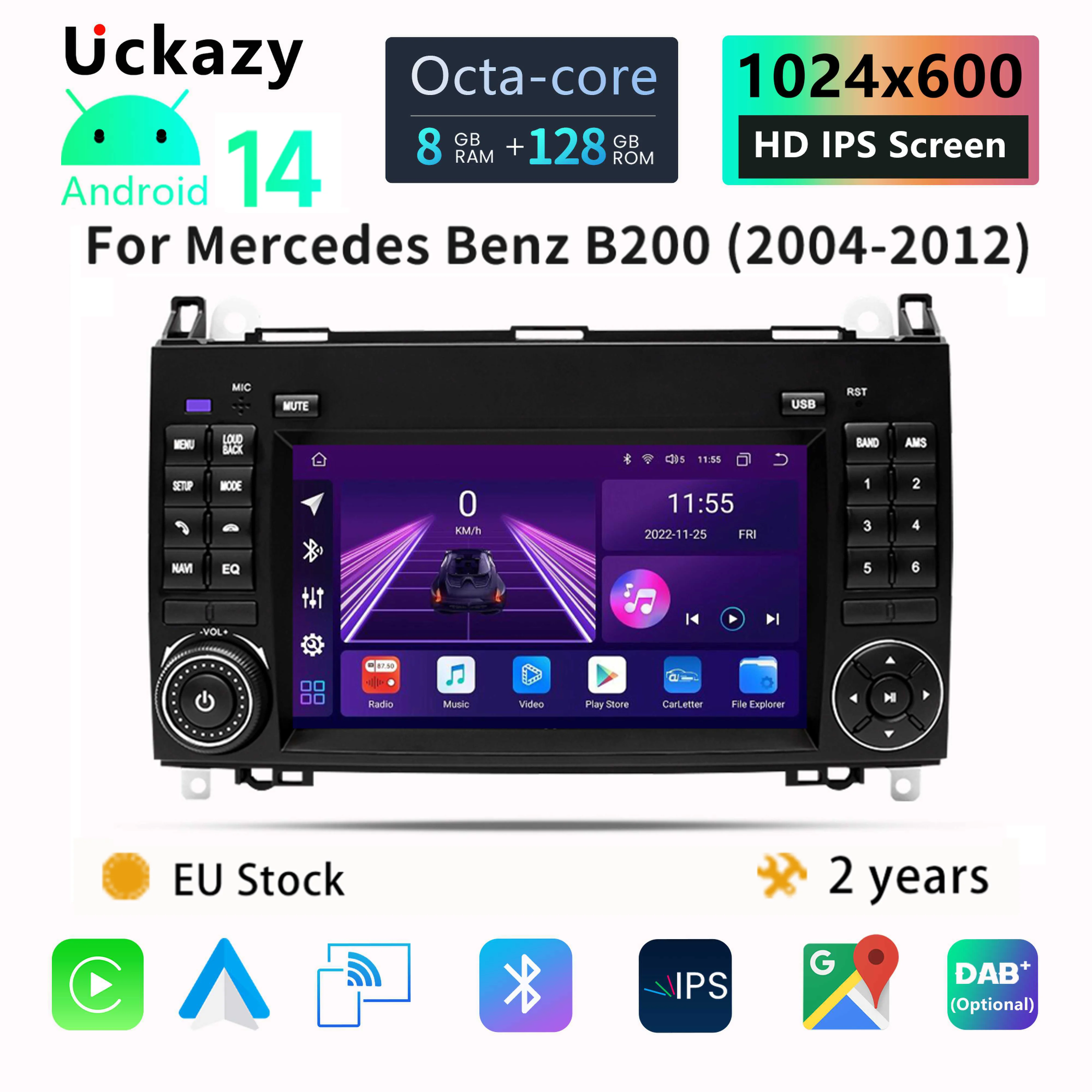 Autoradio Android 14 per Mercedes Sprinter Benz B200 Vito W639 Viano classe B W169 W245 W209 unità principale Stereo multimediale 4G