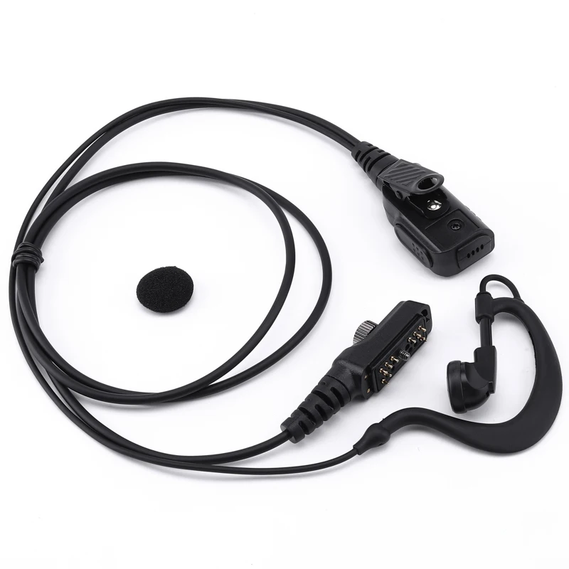 سماعة أذن على شكل حرف G بمشبك حديد PTT سماعة أذن معلقة لراديو Hytera HYT PD700G 788 PT580 PD780 PD780G جهاز اتصال لاسلكي