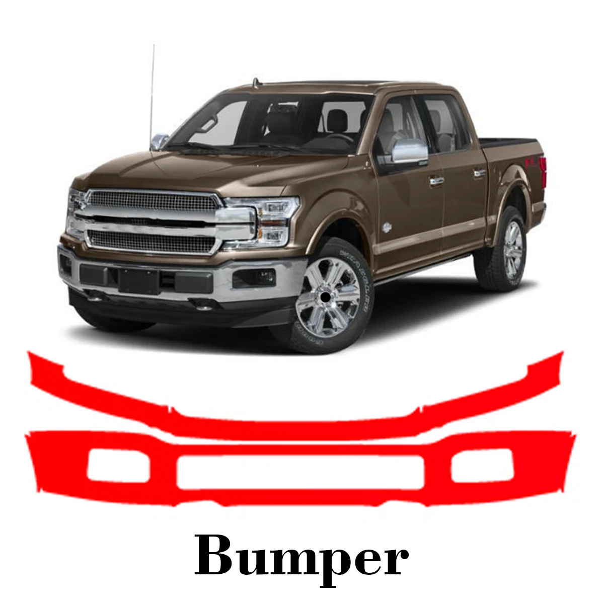 

Car Precut Paint Protection Film Front Bumper Anti-scratch Exterior TPU PPF For Ford F150 2018-2020