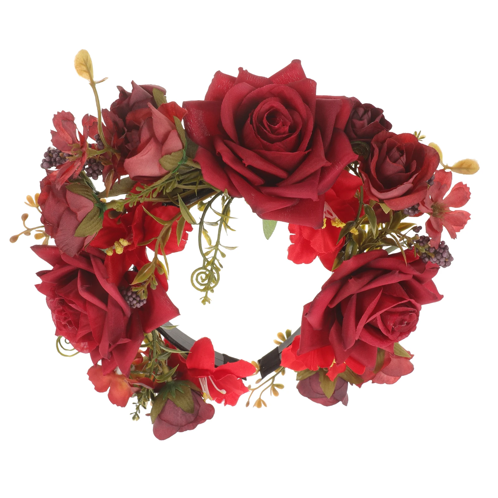 

Wedding Decorations Artificial Flower Headdress Floral Crown Women Headband Nationality