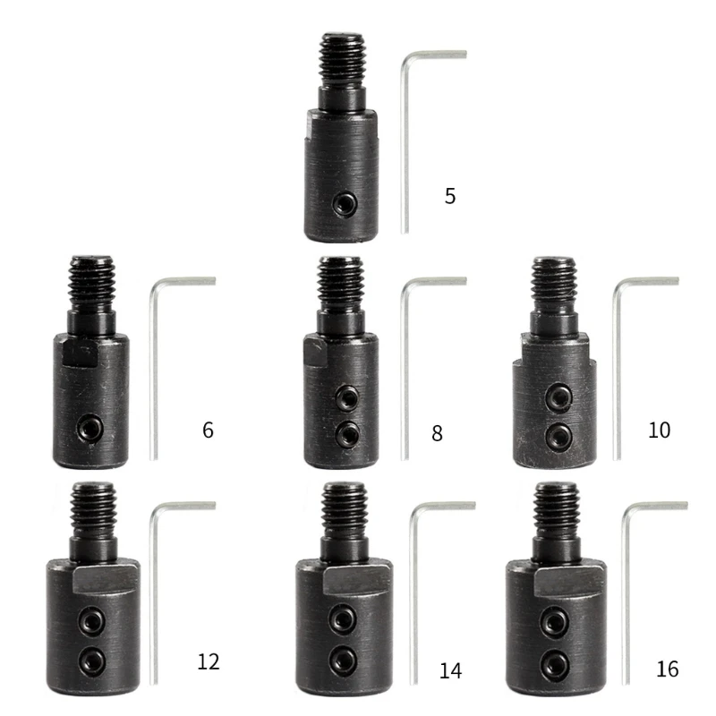 Angles Grinders Chucks Motor Shafts Couplers Cutter Coupling Chucks 5/6/8/10/12/14/16mm Sleeve Connection