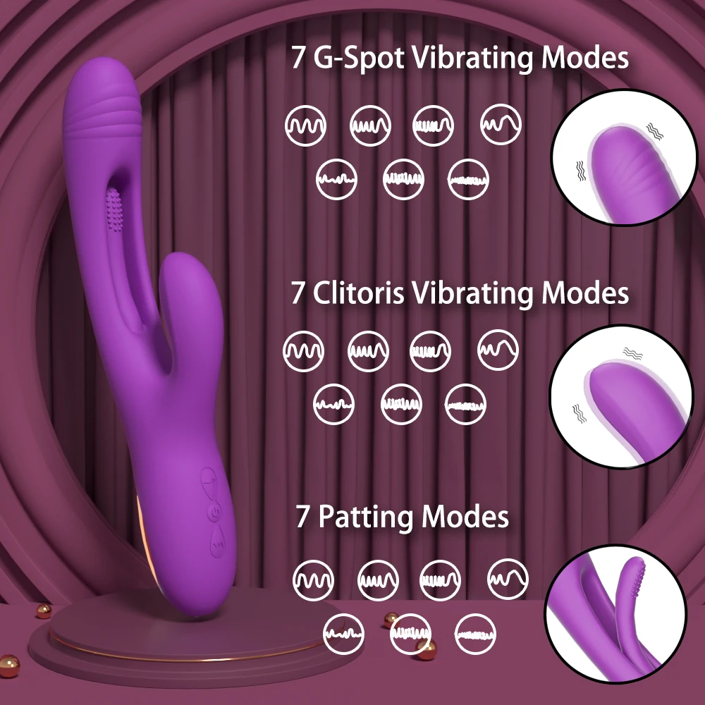 Tapping Flapping Vagina Vibrator for Women Rabbit Vibrator G-Spot Vagina Stimulator Female Masturbator Sex Toy for Women