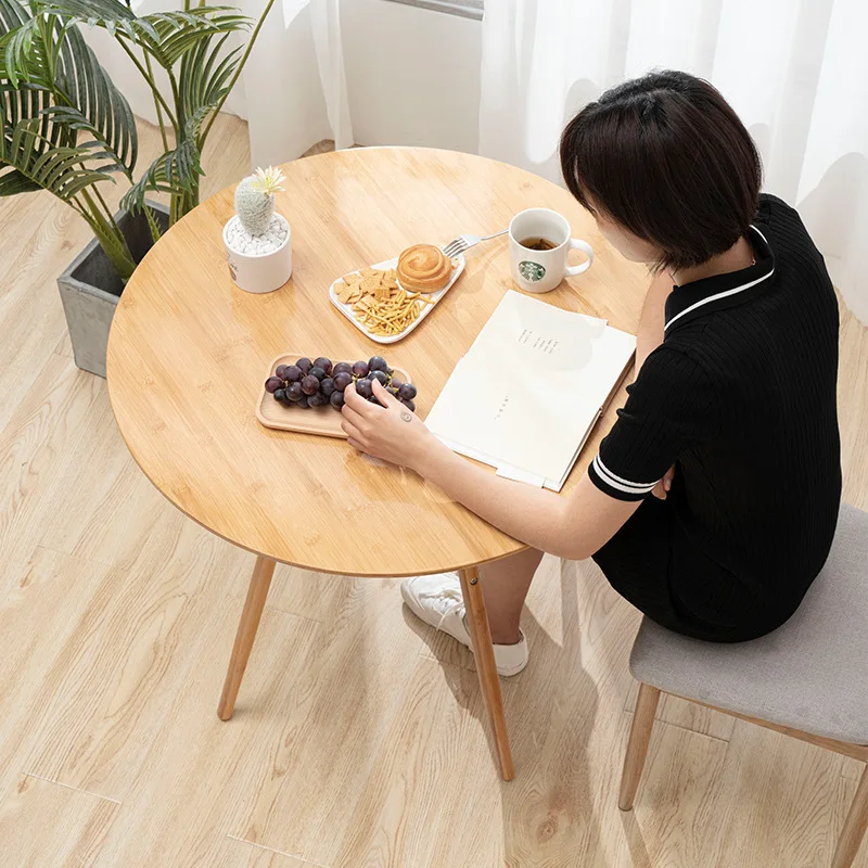 Dining table household small apartment round modern simple eating living room coffee minimalist casual