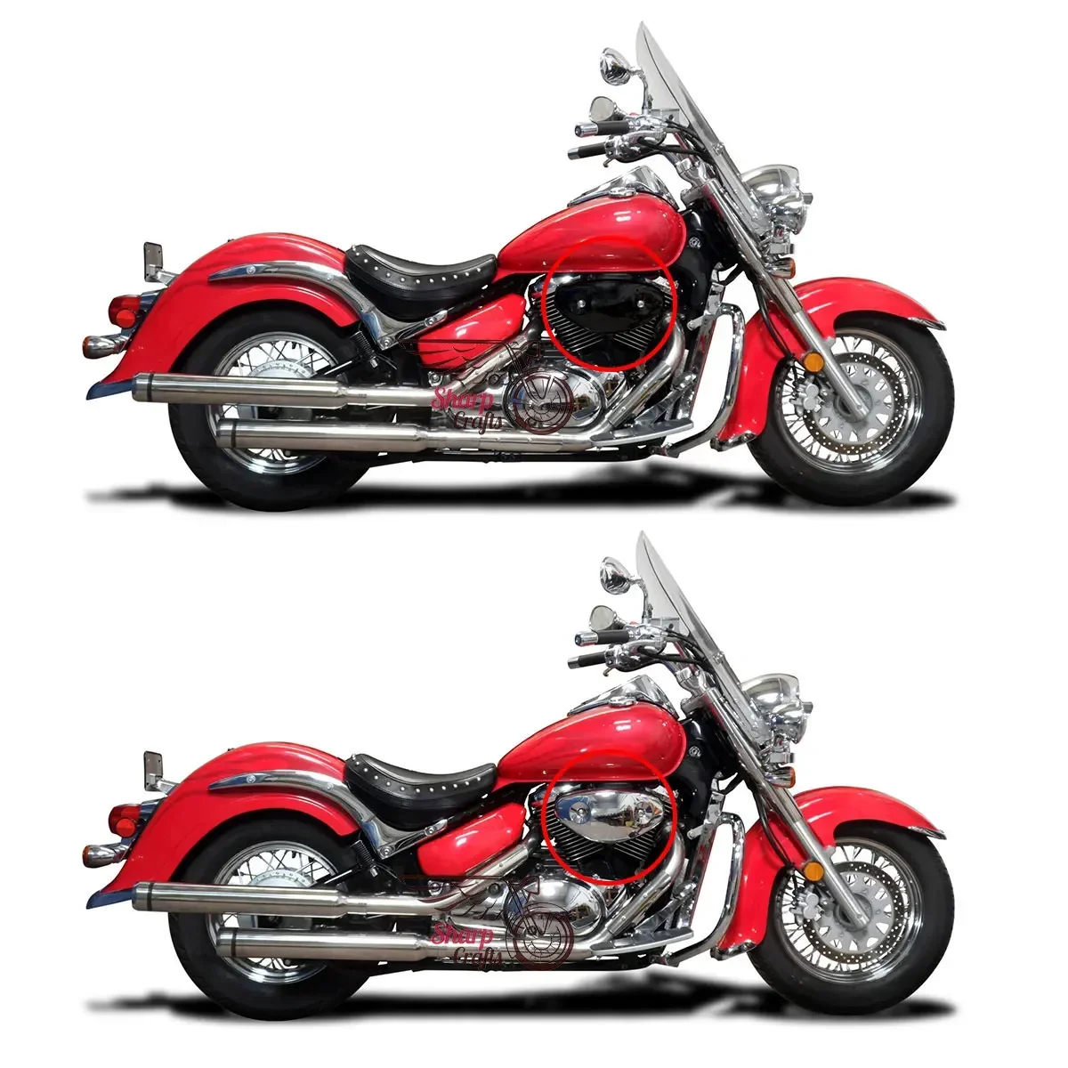 For Suzuki Boulevard / Intruder VL800 C50 2001-2008 Chrome Air Cleaner Cover Air Filter Cover Cap Motorcycle Accessories view 2