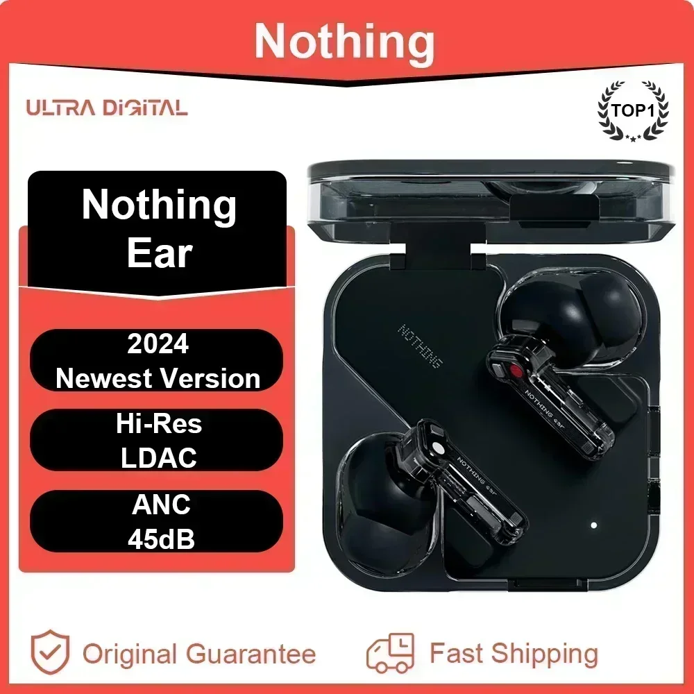 2024 Newest Version Nothing Ear (3) Earphones 45dB ANC Hi-Res Audio with LDAC&LHDC 11mm Driver Support 8-Band EQ Global Version