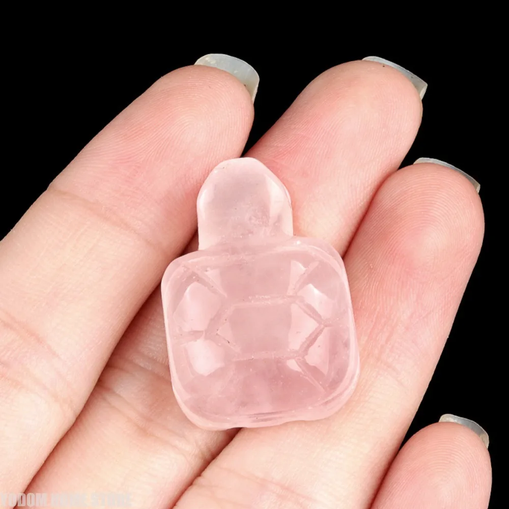 Natural Turtle Shaped Crystal Stone Rose Quartz Amethyst Opal Healing Crystal Small Figurine for Home Fish Tank Decoration