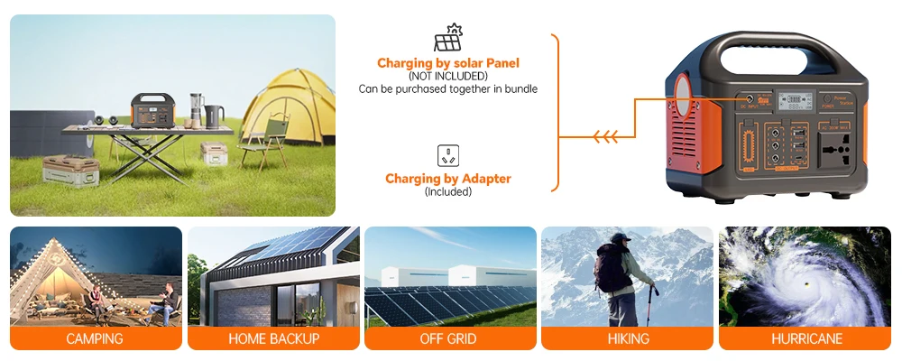 Gaiaray 500 W tragbares Kraftwerk 460 Wh LiFePO4 Solargenerator 220 V Ladestation USV-Kraftwerk für Camping-Notfälle – Detail 17