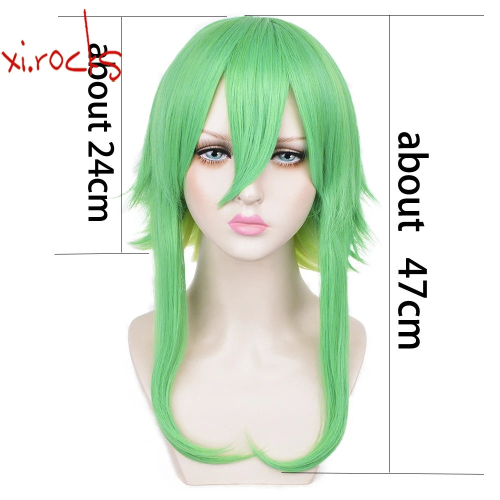 Xi.Rocks 3116 Vocaloid Megpoid Cosplay Wig Heat Resistant Synthetic Hair Carnival Halloween Party Props Role Play