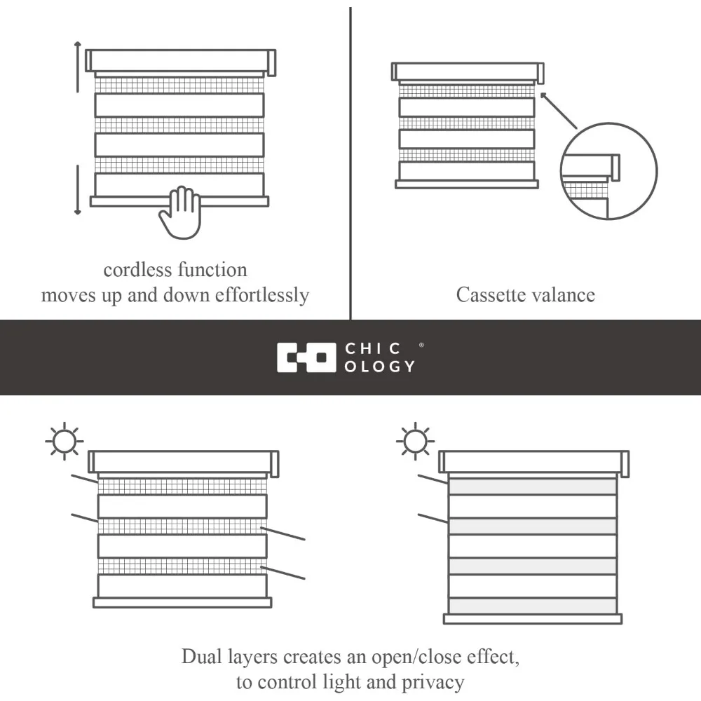 ستائر سوداء لاسلكية للنوافذ - ظلال متينة على شكل قرص العسل مع عزل حراري، تصميم حديث وأنيق