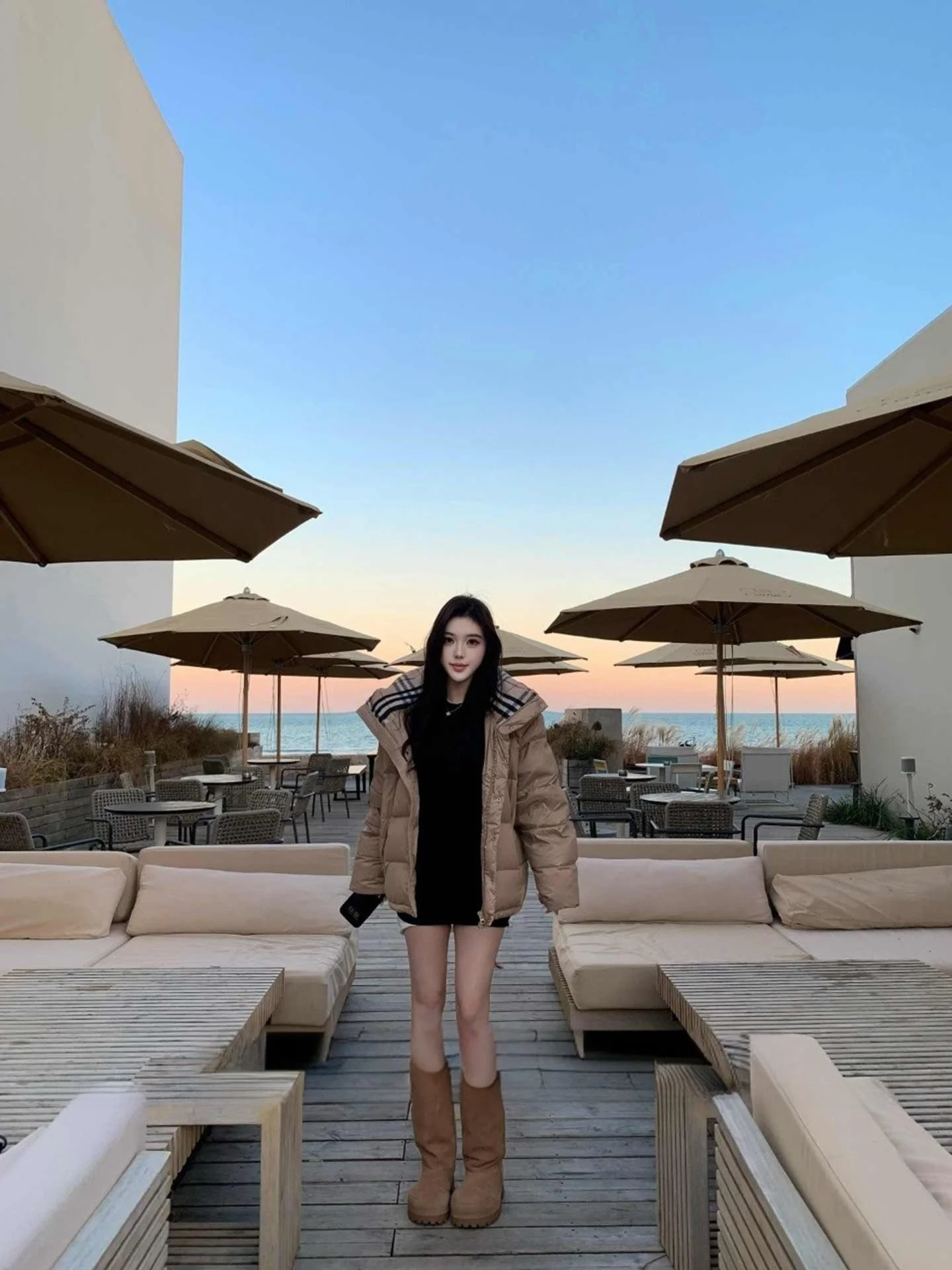 

ARRERISI Classic Plaid Hooded Coat Detachable Sve Warm Bread Cotton Jaet Women's Casual Outerwear Winter Faion