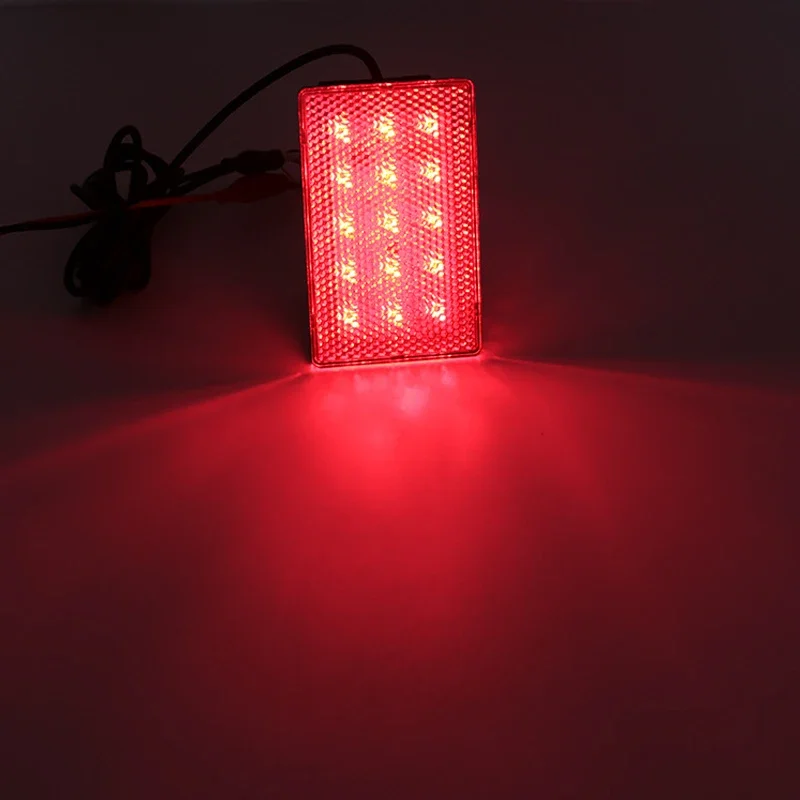 F1 Style 3rd Led Brake Pilot Lights For Car Motorcycle 15led Rear Tail Lights Abs Auto Warning Reverse Stop Safety Lamps DRL 12V