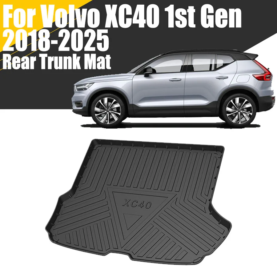 Fodera di carico su misura per Volvo XC40 1a generazione 2018-2025 Tappetino per bagagliaio posteriore impermeabile TPE Tappetino per bagagliaio inodore durevole