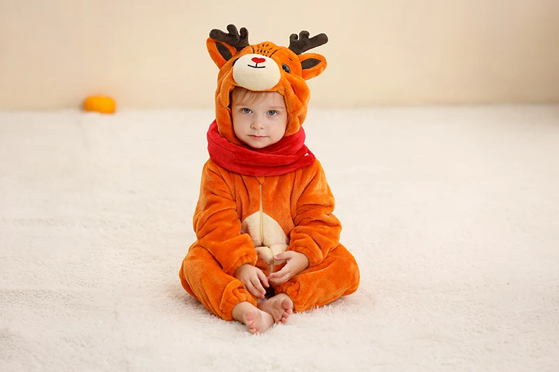 MICHLEY Karneval Baby Strampler Flanell Cosplay Kleinkind Säugling Kleidung Overall Bodysuits Jumpsuit Kostüm für Mädchen Jungen – Detail 18