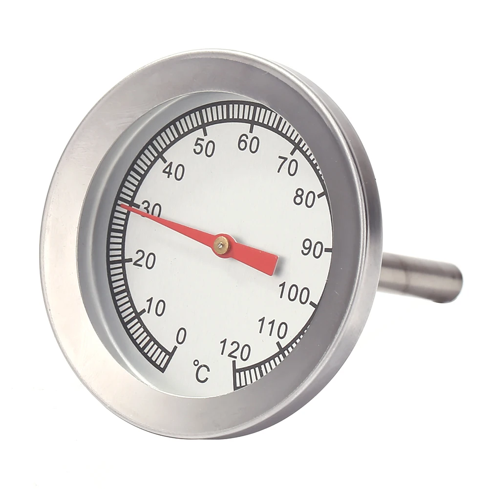 

Oven Cooking Thermometer 0-120 Celsius Stainless Steel BBQ Temperature Gauge for Charcoal Grill Pit Smoker Meat Cooking