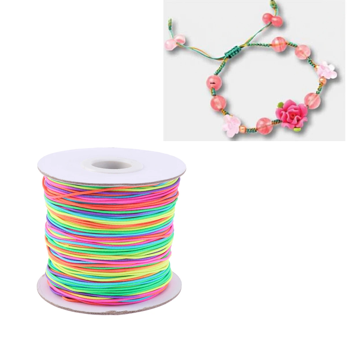 

1Mm Round Elastic Beading Stretch Thread Jewelry Making Diy Bracelet Necklace String Rope Jewelry Supplies Elastic String Cord