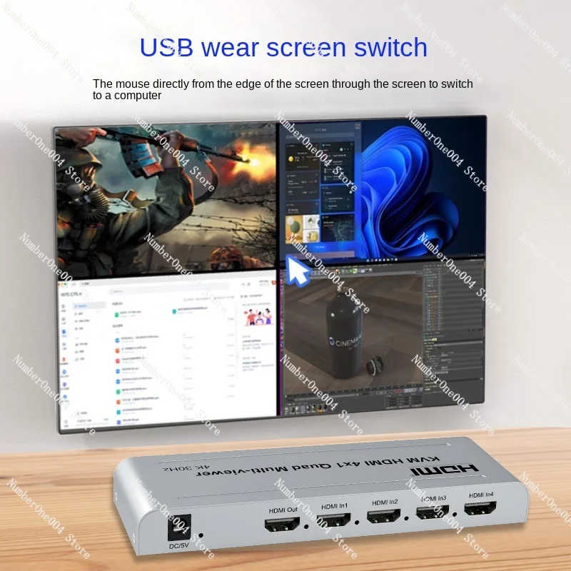 4-Port 8-Port 16-Port 4K Split Screen Synchronous All-in-One Recorder Game Computer Split 4-in-1