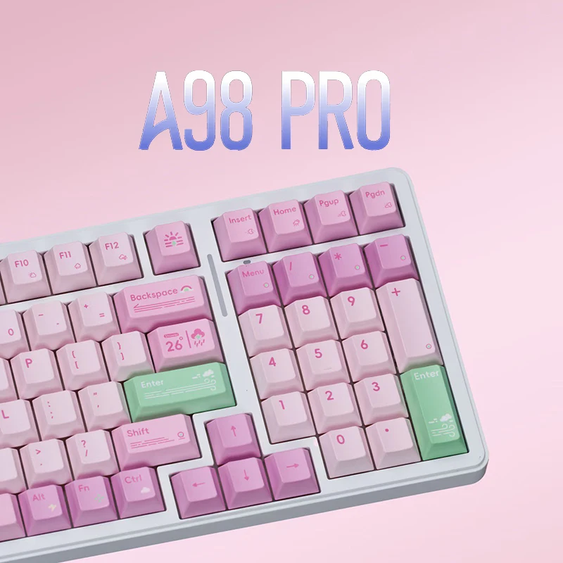 

Механическая клавиатура ATK A98 Pro, трехрежимная, беспроводная, Bluetooth, настраиваемая, для игр и киберспорта, для ПК и офиса, с аккумулятором большой емкости