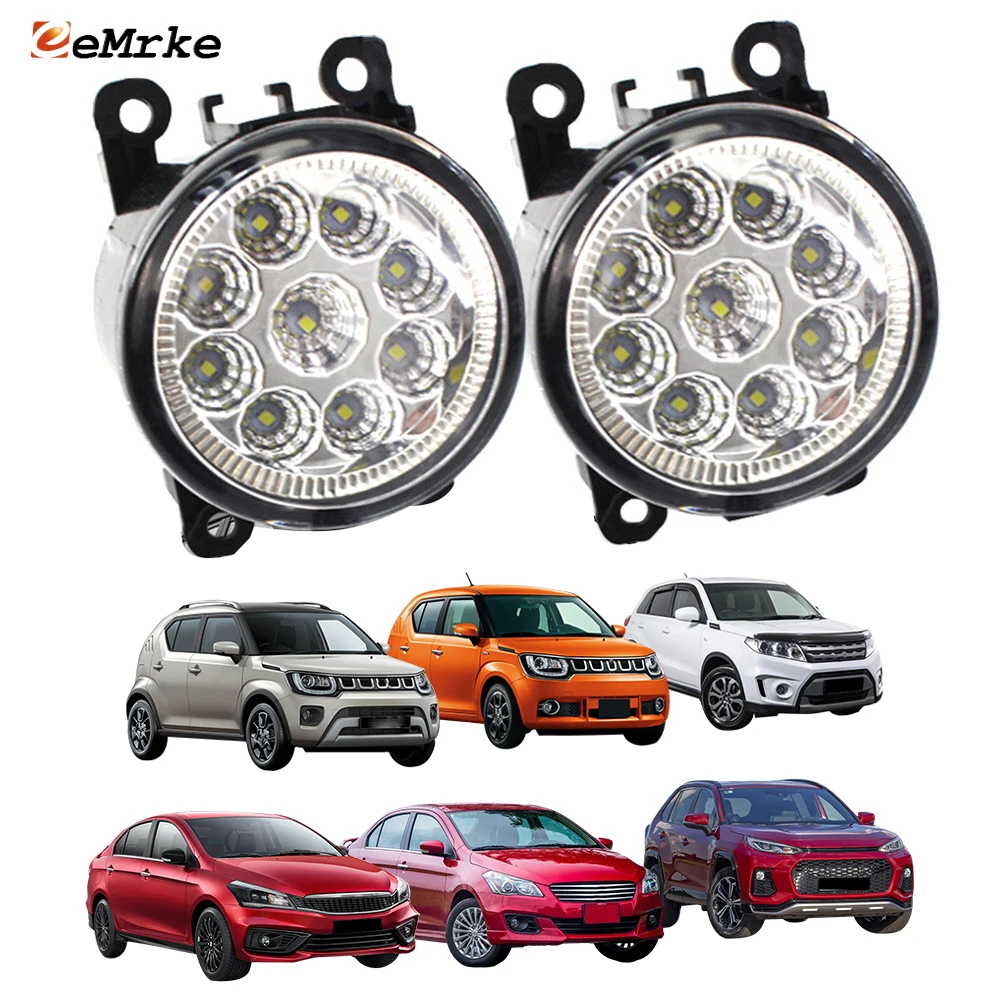 Led Car Fog Lights Assembly 12V H11 Daytime Running Lamp DRL for Suzuki Vitara LY Ciaz Equator Ignis FF21S Vitara Brezza Across