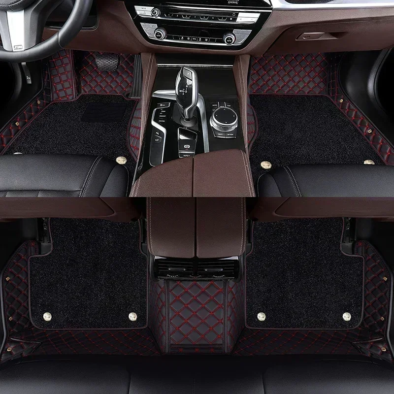 Tappetini per auto personalizzati 5D a doppio strato per Ford F-150 4 porte 2015-2022 7 Seat Ranger 2018-2022 Accessori interni Tappeti