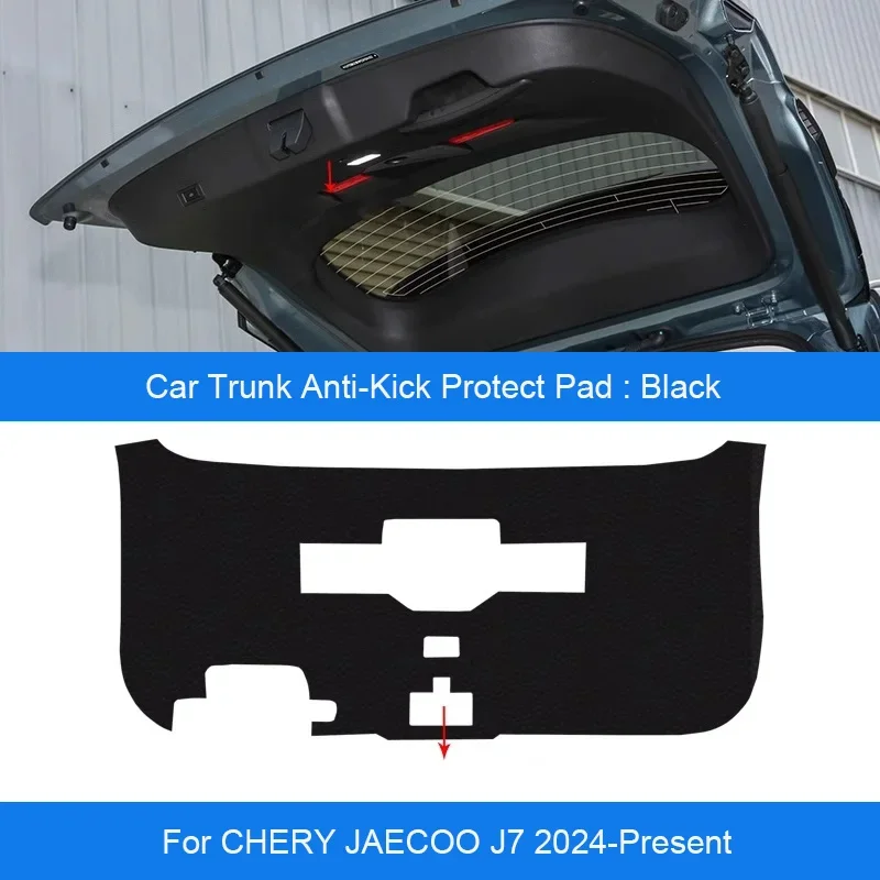 For CHERY JAECOO J7 2024-2026 Glove Protect Mat Door Sill Strip Rear Trunk Cargo Liner B Pillar Cover Leather Car Styling Parts