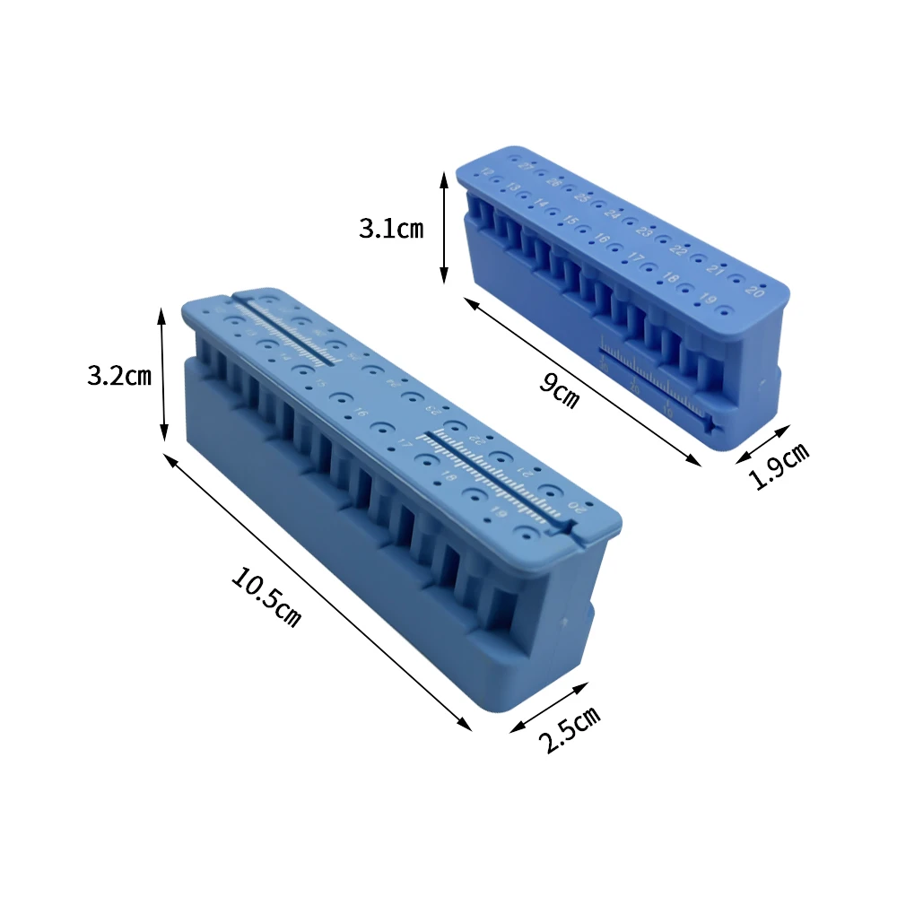 Endodontyczne linijka miernicza do zębów z plastikowym blokiem do czyszczenia uchwytu dentystycznego