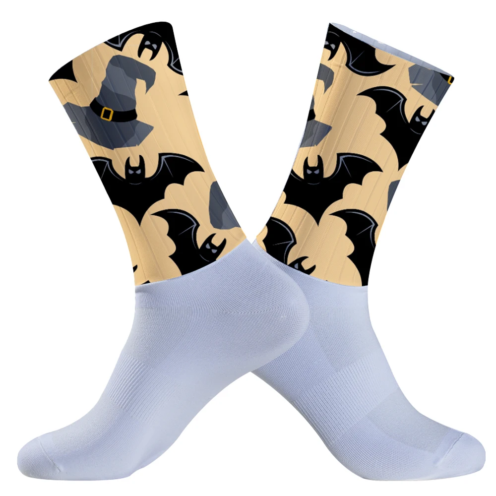 Calcetines estampados para hombre y mujer, medias cálidas, ideales para ciclismo de montaña y fútbol, ideal para Halloween, novedad