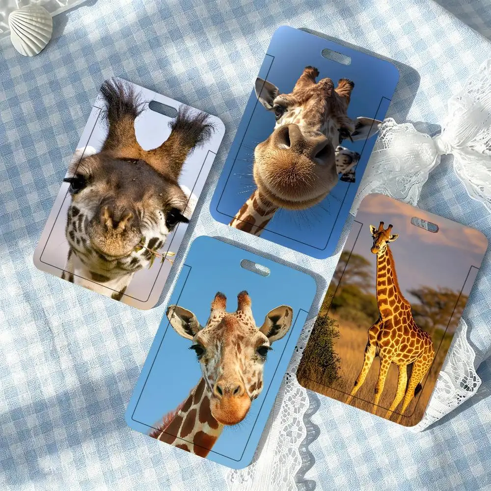 Giraffe Lanyard Card Holders Student ID Card Holders Neckband Card Holders Access Control Accessories Gifts