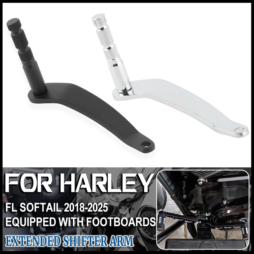 

Extended Shifter Shaft Shift Arm for Harley FL Softail 2018-2025 Softail Slim FLSL Heritage Classic Fat Boy Deluxe FLDE