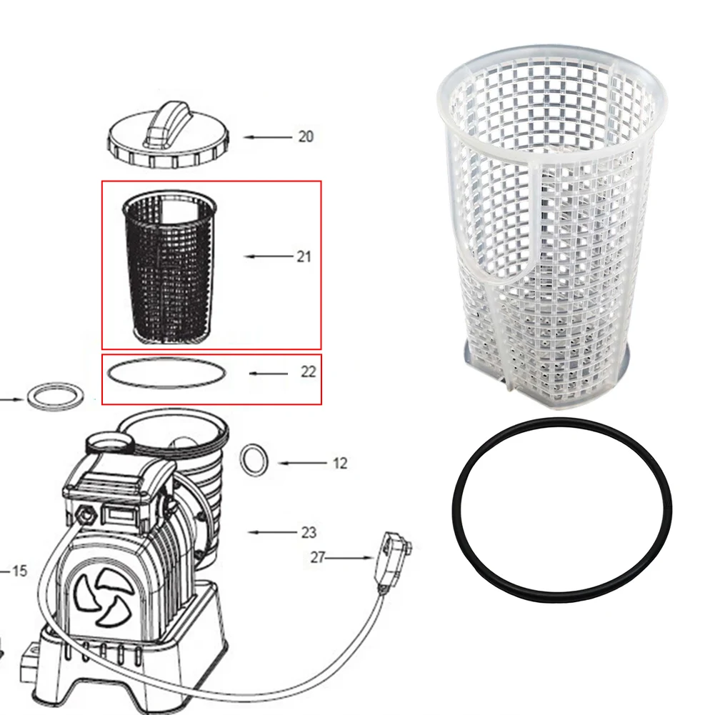 P6562ASS16 Basket and P6563 Gasket for Hayward For 58486 58497 58499 Sand Filter Pumps and Pro Series Compatibility