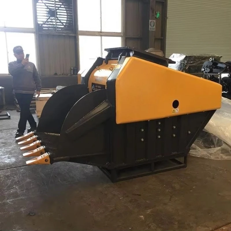 Excavator Hydraulic Crushing Bucket for 6-50 T  Stone Rock Crushing Bucket High Strength for Road Construction Demolition Custom