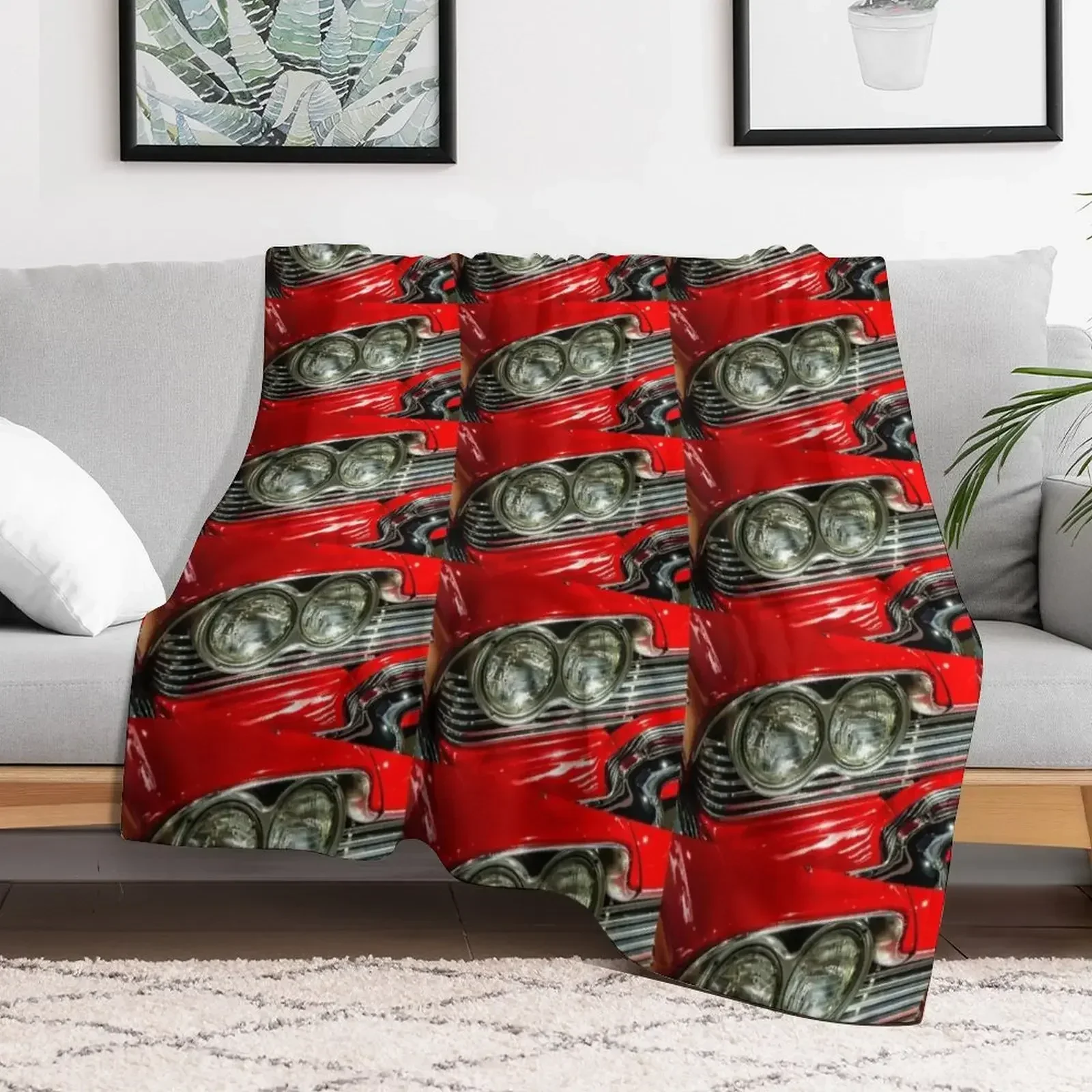 

Christine's Headlights Throw Blanket Soft Plaid Beach Blankets