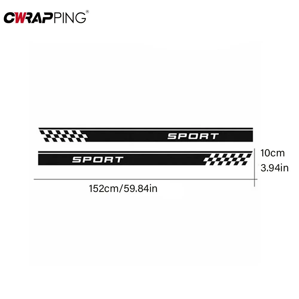 

Motorcycle Sport Sticker Side Strip Skirt Auto Vinyl Door Stripes Graphics Sticker Body Side for Car Decorate Tuning Accessories