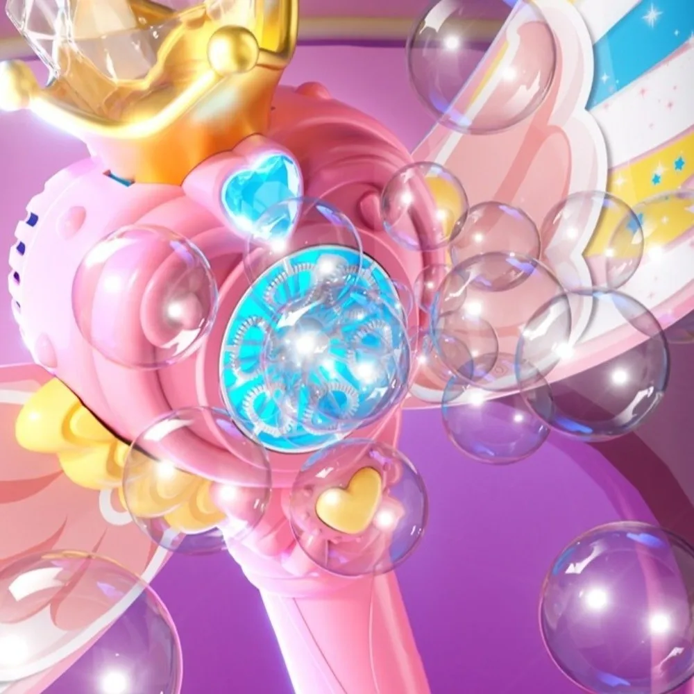 Gift Automatic Electric Bubble Maker Luminous Handheld Bubble Machine with Wings Bubble Wand Birthday Party