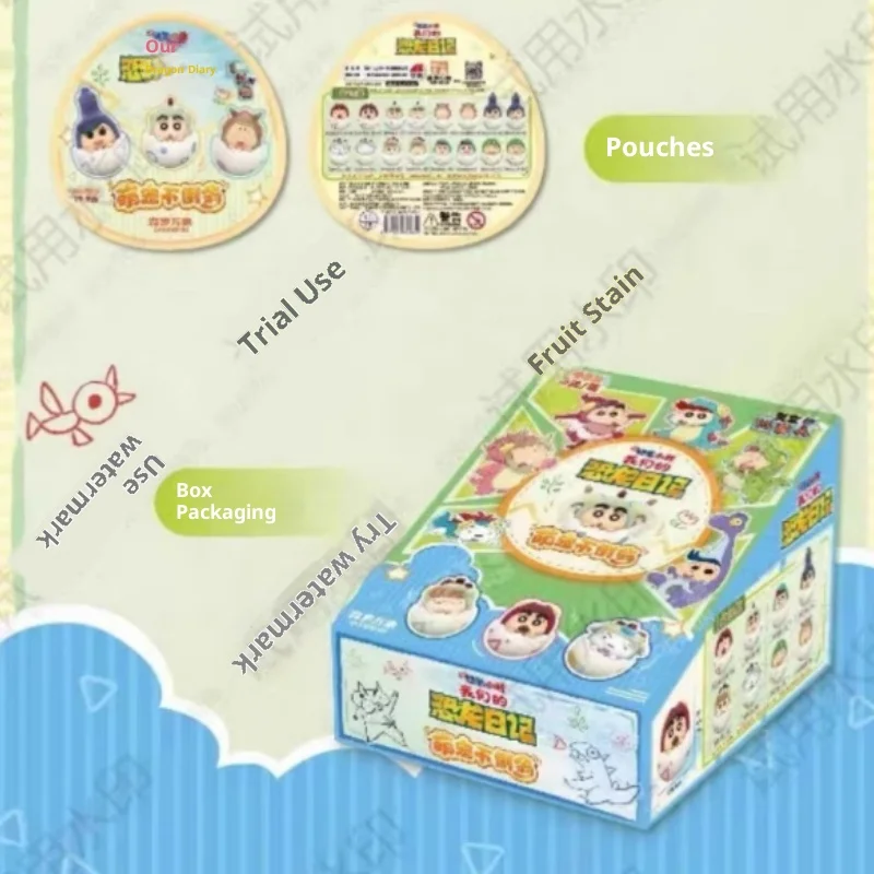 Genuine Senluo Wanxiang Crayon Shin-Chan Our Dinosaur Diary  Pet Untoppleable Doll Series Stacked Toy Blind Box Desktop 2025