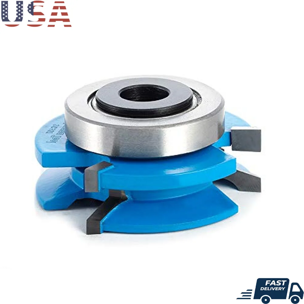 Carbide Tipped Beveled Stile Rail Cutter 2-13/32 Dia 18.6° Angle 1