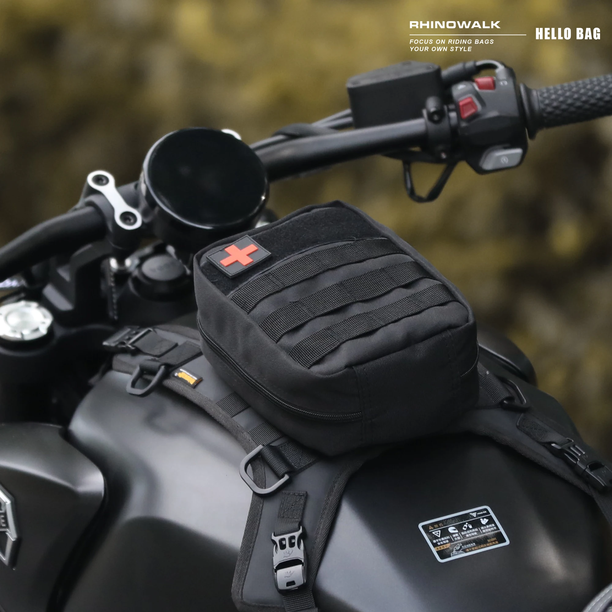 Rhinowalk Motorycle Medical Pouch Molle