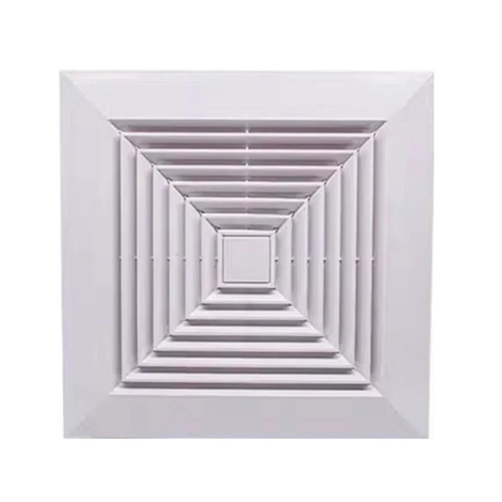 Versatile Vent Diffuser Options Air Conditioning Snap-In Spring Design 150mm Ceiling Diffuser Sleek Square Design