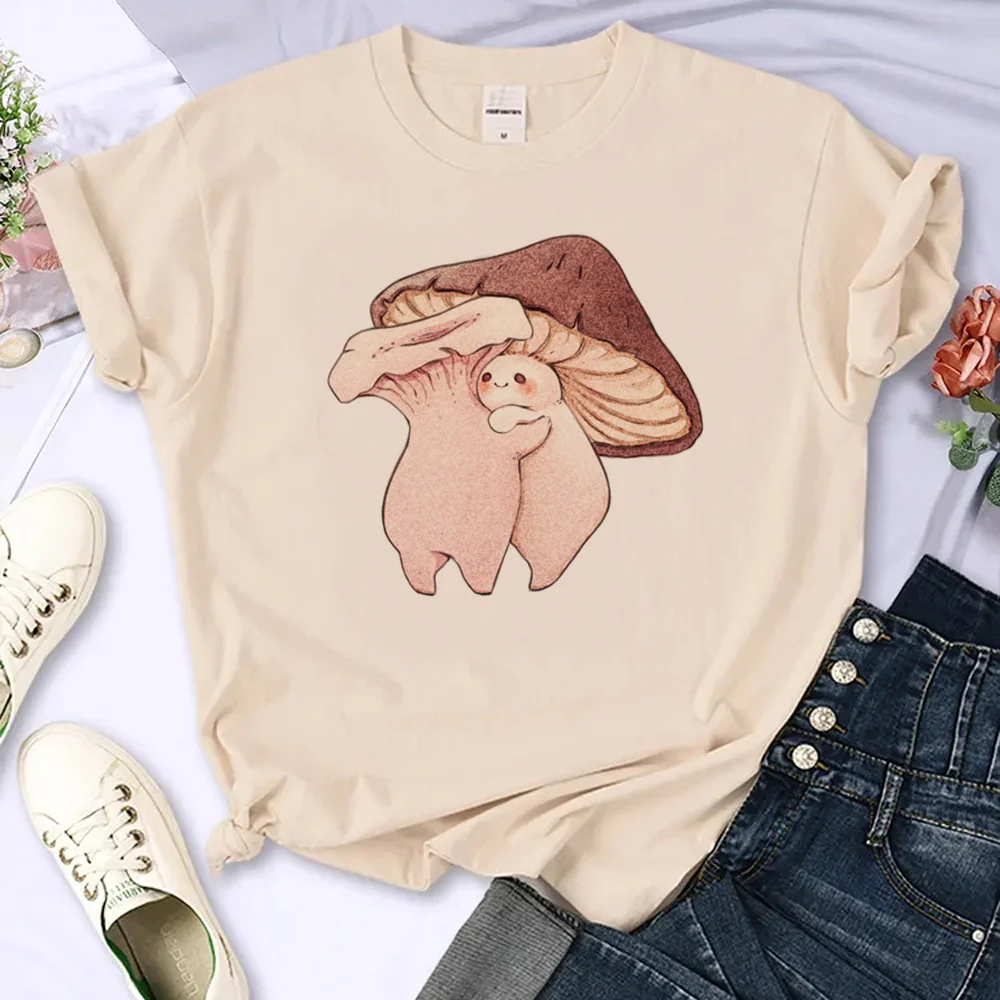 Cottagecore Mushroom tshirt women Japanese top female harajuku clothing