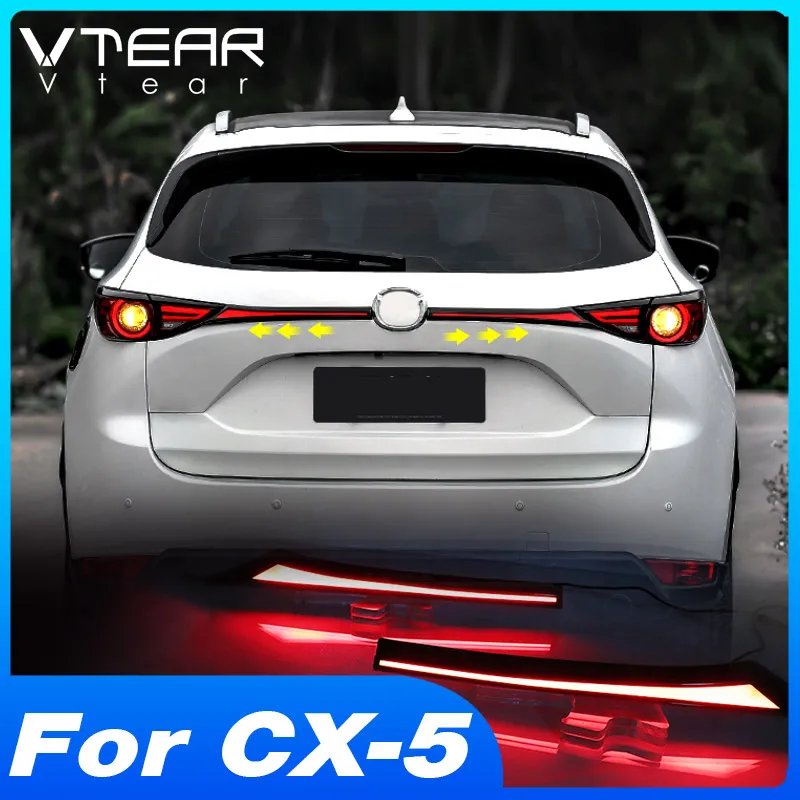 For Mazda Cx-5 Cx5 Kf Accessories Led Car Tail Light Rear Bumper Light Rear Fog Lamp Brake Dynamic Turn Signal Lights 2017-2022