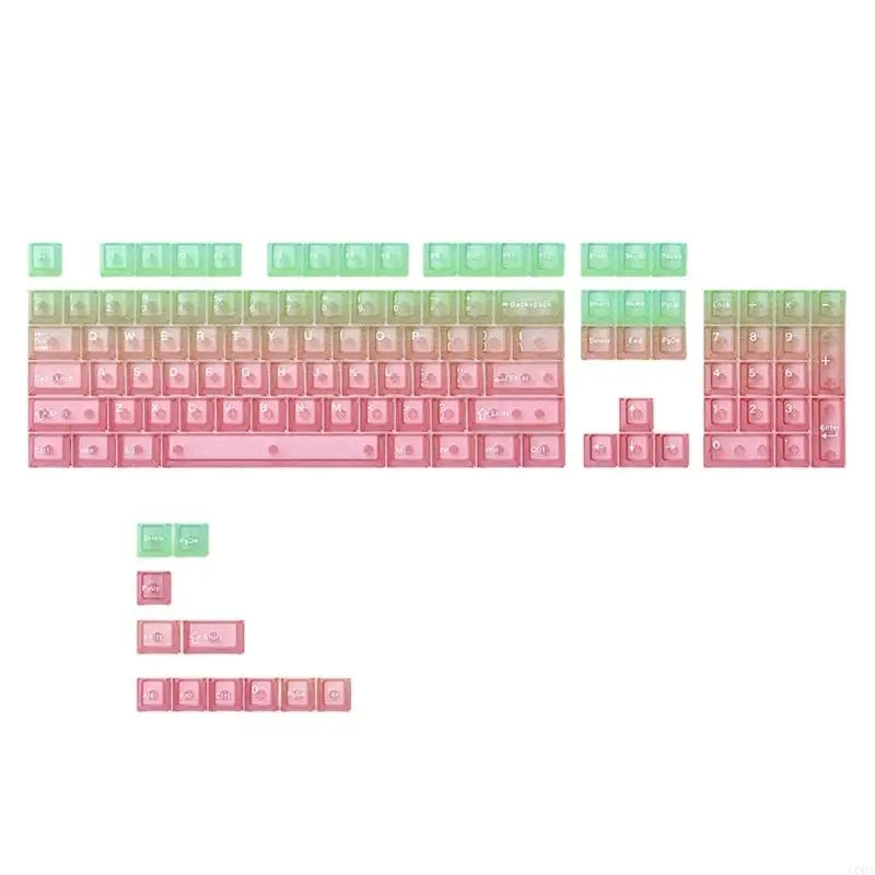 CORA Clear Gaming Keycaps In Multiple Color Original Profile For Customizable Mechanical Keyboard
