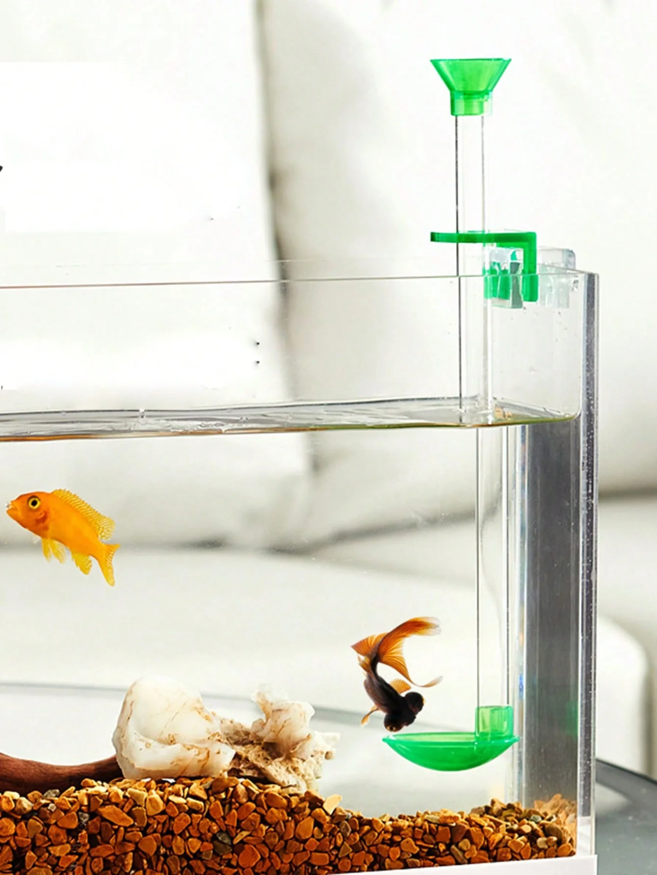 1pc-Fish tank feeder wall mounted fish tank shrimp feeder with sunken feeding tube suitable for fish tanks