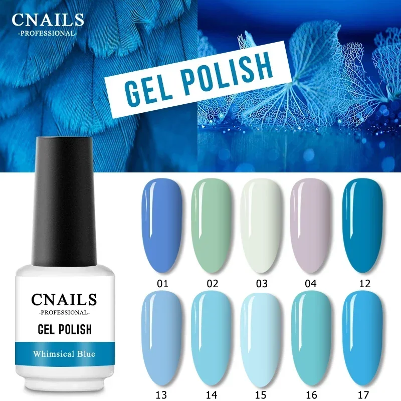 CNails Gel-Nagellack für Nagelkunst, UV/LED-Gel-Nagellack, Basis- und Decklack, Vernis, semi-permanent, Soak Off Nail Supplies, 8 ml