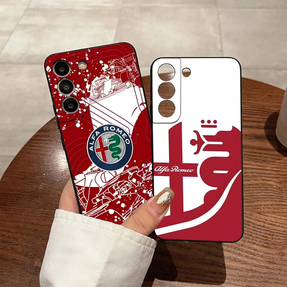 A-alfaes R-Romeos Car Phone Case For S23 Fe Samsung S26 S24 Ultra S25 S22 S20 S21 A37 A17 A57 A54 A34 A53 A16 Back Cover
