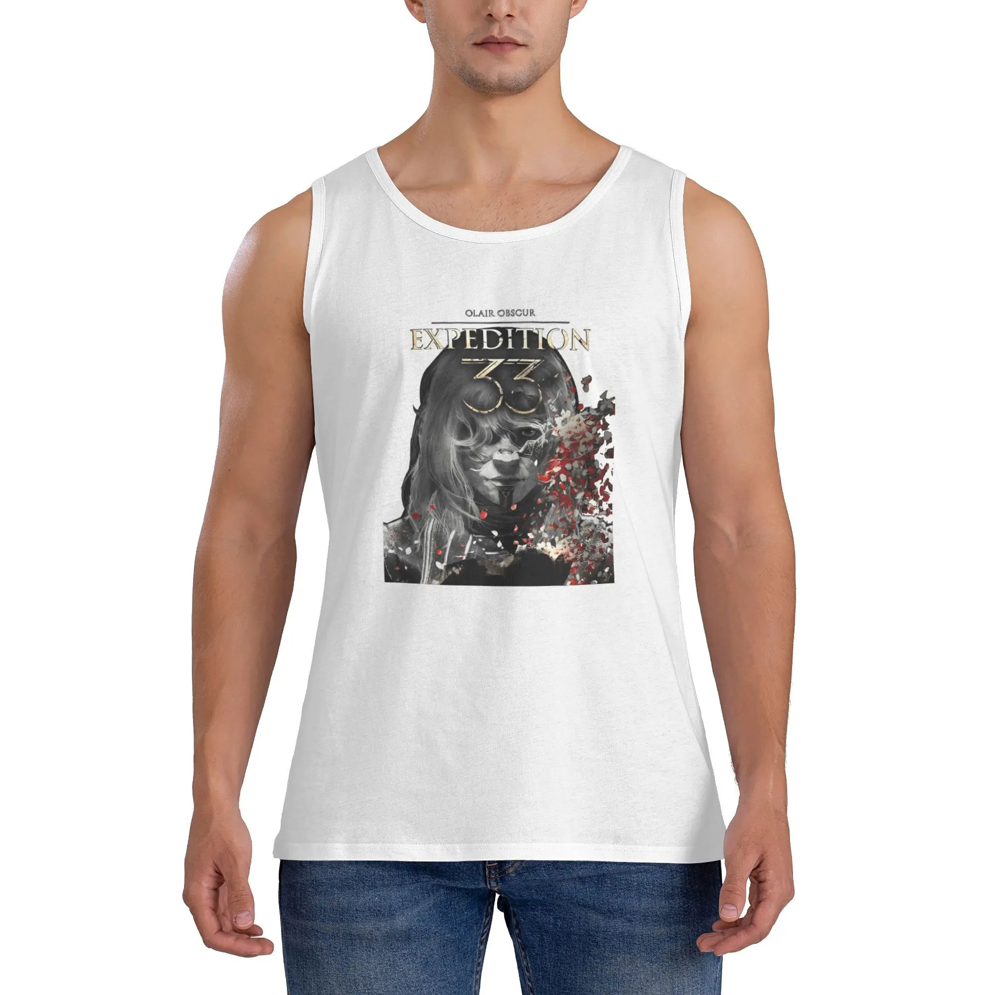 

Clair Obscur Expedition 33 Game Summer Tank Top Training Tops Man's Graphic Vintage Sleeveless Vests Large Size 2XL 3XL