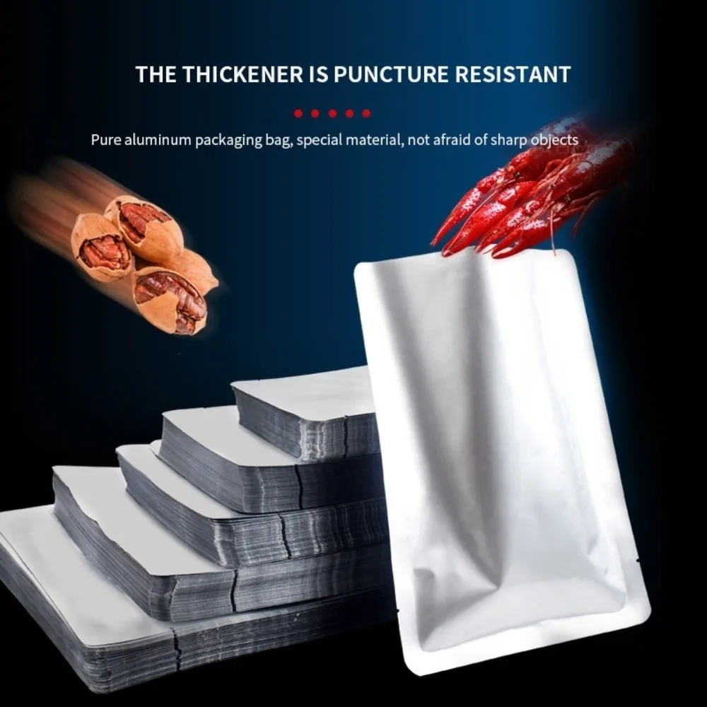 50PCS High-Temperature Food Storage Retort Pouch Vacuum Sealer Aluminum Aluminum Foil Bags Heat-Sealed Bag Nuts Storage