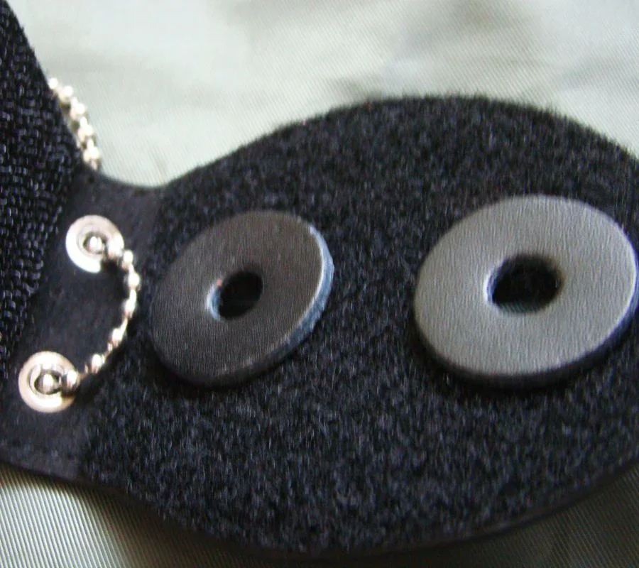 Black Leather US Police Badge Holder With Neck Chain Belt Clip Cosplay